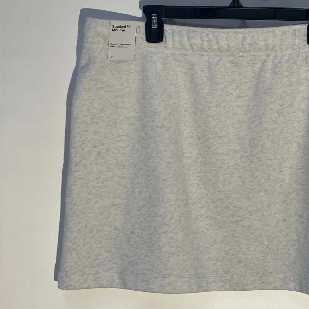 Nike Mid Rise Club Fleece Skirt NEW Birch Heather XL Athletic Skirt